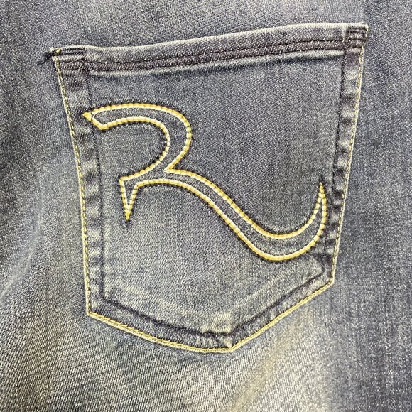 Rock Republic Denim Jeans Slim Fit Dark Wash Embellished Pockets Size 27 - Picture 16 of 16